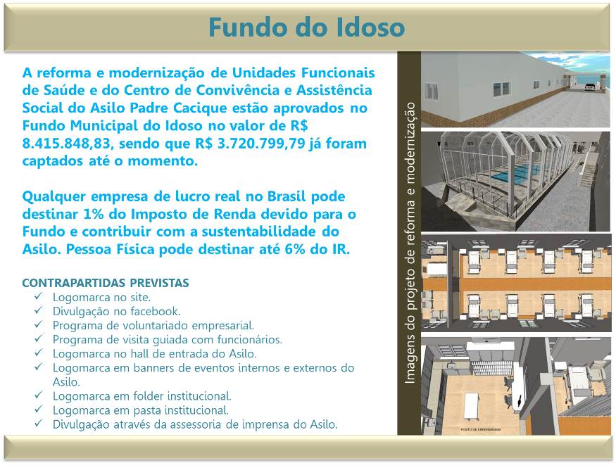 Asilo Padre Cacique- Fundo Municipal do Idoso